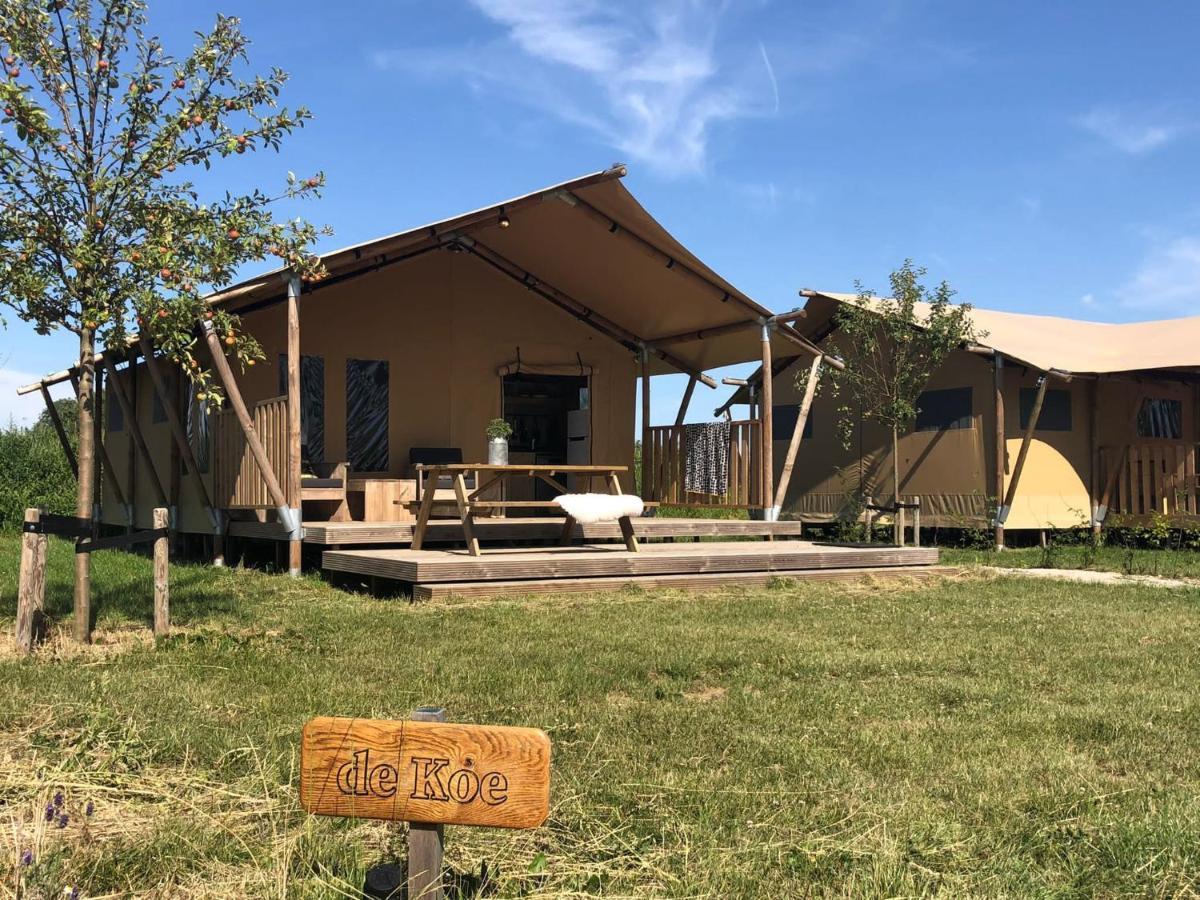 De Hazelaarshof Luxe Glampingtent Bij Natuurgebied De Millingerwaard Kekerdom Eksteriør bilde